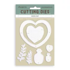   Stamperia Vágósablon Wooden heart Cutting Dies A6 (1 csomag)