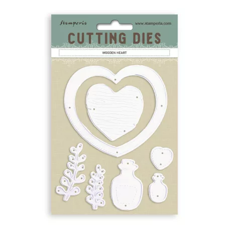 Stamperia Vágósablon Wooden heart Cutting Dies A6 (1 csomag)