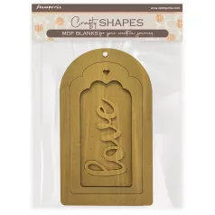   Stamperia Timeless MDF alap  Bell tower and bridge landscape Crafty Shapes MDF BLANKS (1 db)