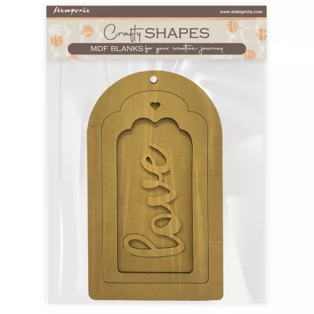 Stamperia Timeless MDF alap  Bell tower and bridge landscape Crafty Shapes MDF BLANKS (1 db)
