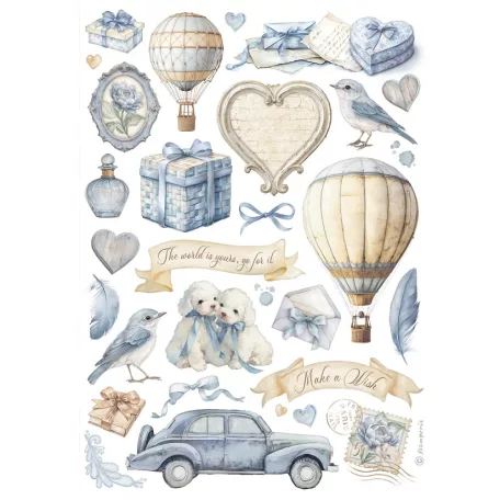 Stamperia Timeless Rízspapír készlet A4  Rice Paper Selection (6 ív)