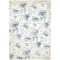 Stamperia Timeless Rizspapír A4 Blue flowers pattern Rice Paper (1 ív)