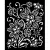 Stamperia Timeless Vastag stencil 20x25cm Batik flowers Thick Stencil  (1 db)