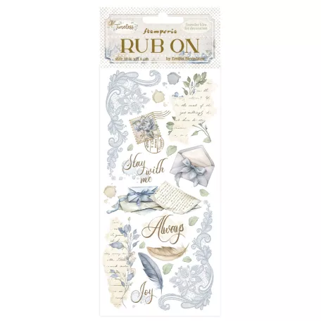 Stamperia Timeless Kaparós matrica  Letters Rub-On (1 ív)