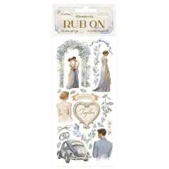 Stamperia Timeless Kaparós matrica  Wedding Rub-On (1 ív)