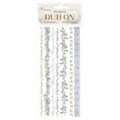 Stamperia Timeless Kaparós matrica  Stripes Rub-On (1 ív)