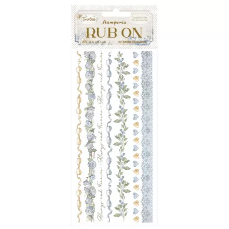 Stamperia Timeless Kaparós matrica  Stripes Rub-On (1 ív)