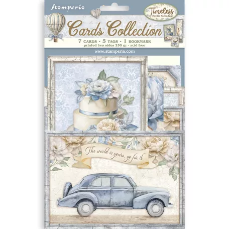 Stamperia Timeless Kivágatok  Cards Collection (1 csomag)