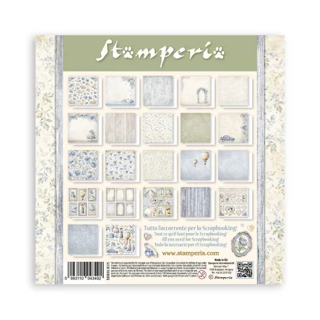 Stamperia Timeless Papírkészlet 12" (30 cm) Single Face Maxi Paper Pack (22 ív)