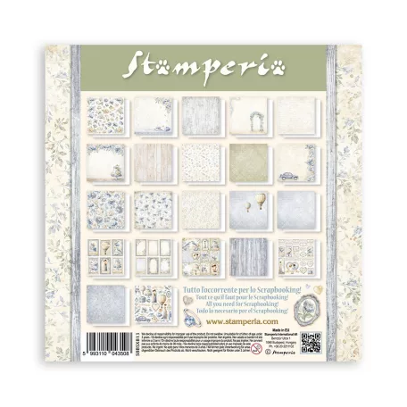 Stamperia Timeless Papírkészlet 8" (20 cm) Single Face Maxi Paper Pack (22 ív)