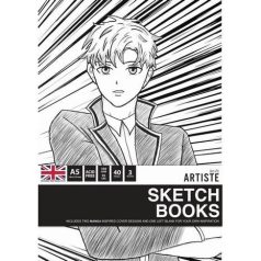 Docrafts Vázlatfüzet / Sketchbooks Manga A5 (3 db)