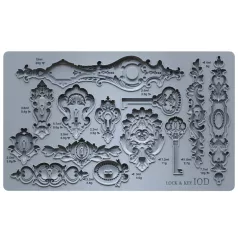 IOD Lock & Key Öntőforma 6″X10″ Decor Mould (1 db)