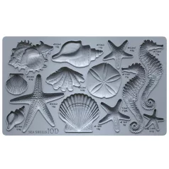 IOD Sea Shells Öntőforma 6″X10″ Decor Mould (1 db)