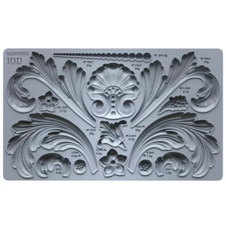 IOD Acanthus Öntőforma 6″X10″ Decor Mould (1 db)