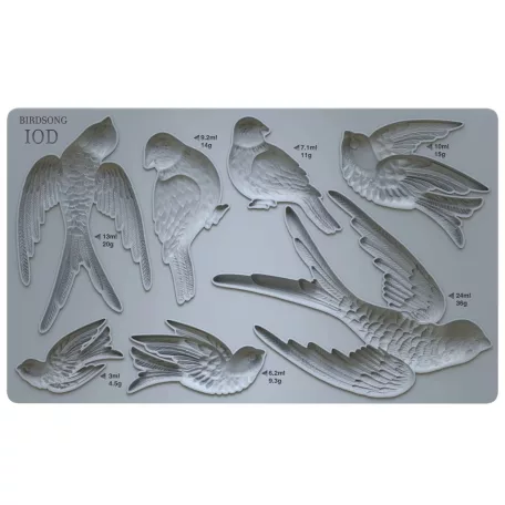 IOD Birdsong Öntőforma 6″X10″ Decor Mould (1 db)
