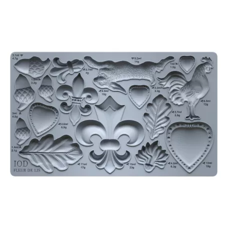 IOD Fleur De Lis Öntőforma 6″X10″ Decor Mould (1 db)