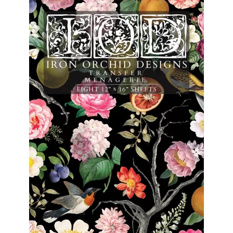IOD Menagerie – New Summer 2025 Transzfer fólia 12"X16" (30x40 cm) IOD Decor Transfer (8 ív)