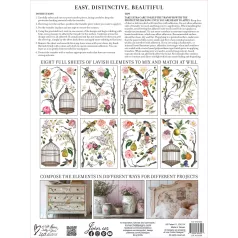   IOD Menagerie – New Summer 2025 Transzfer fólia 12"X16" (30x40 cm) IOD Decor Transfer (8 ív)