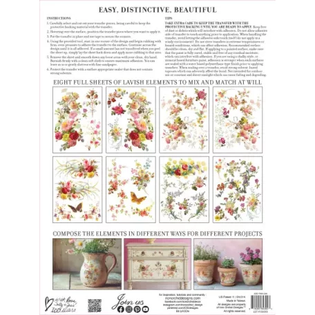 IOD Saint Germain – New Summer 2025 Transzfer fólia 12"X16" (30x40 cm) IOD Decor Transfer (8 ív)