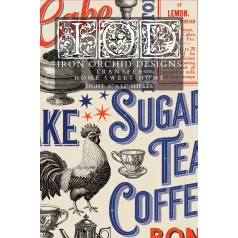   IOD Home Sweet Home – New Summer 2025 Transzfer fólia 8"X12" (20x30 cm) IOD Decor Transfer (8 ív)