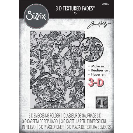 Sizzix Entangled Large 3D Domborító mappaA5 3D Texture Fades by Tim Holtz (1 db)