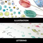 Kuretake Gansai Tambi Set Granulating Colors II Akvarell festék készlet (5 szín)