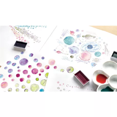 Kuretake Gansai Tambi Set Granulating Colors II Akvarell festék készlet (5 szín)