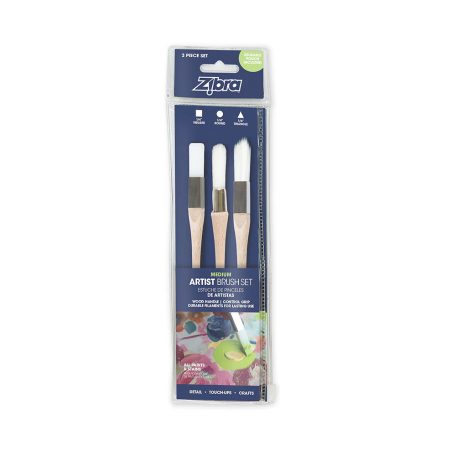 Zibra Művész ecsetkészlet - Artist Brush Set - Medium (3 db)