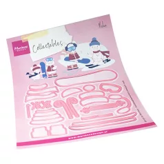  Marianne Design Vágósablon - Winter sports accessories by Marleen - Collectable (1 csomag)