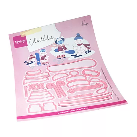 Marianne Design Vágósablon - Winter sports accessories by Marleen - Collectable (1 csomag)
