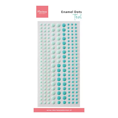 Marianne Design Öntapadós diszítőelem - Duotone Teal - Enamel dots (1 ív)