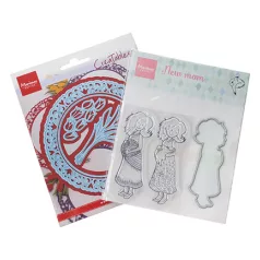   Marianne Design Vágósablon, bélyegzővel - Product Assorti Set, New mom - Product Assorti (1 csomag)