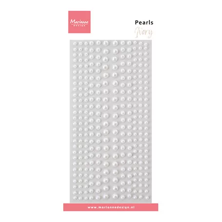 Marianne Design Ivory Öntapadós félgyöngy  Decoration Pearls (1 csomag)