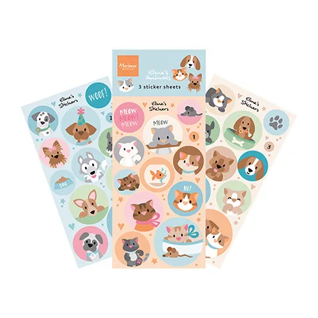 Marianne Design Eline's Cats & Dogs Matrica készlet  Stickers (1 csomag)