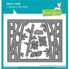 Lawn Fawn Bamboo Forest Backdrop: Landscape Vágósablon LF3617 Lawn Cuts (1 csomag)