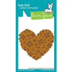 Lawn Fawn Floral Heart Klisé LF3620 Hot Foil Plate (1 db)