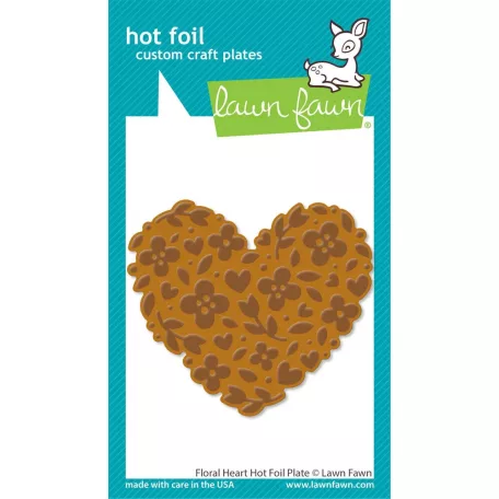 Lawn Fawn Floral Heart Klisé LF3620 Hot Foil Plate (1 db)