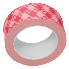   Lawn Fawn Pink Gingham Dekorációs ragasztószalag LF3576 Washi Tape (1 db)