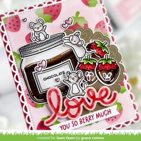 Lawn Fawn Scripty Love Outline Add-On Vágósablon LF3615 Lawn Cuts (1 csomag)