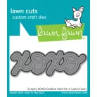 Lawn Fawn Scripty XOXO Outline Add-On Vágósablon LF3616 Lawn Cuts (1 csomag)