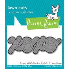   Lawn Fawn Scripty XOXO Outline Add-On Vágósablon LF3616 Lawn Cuts (1 csomag)