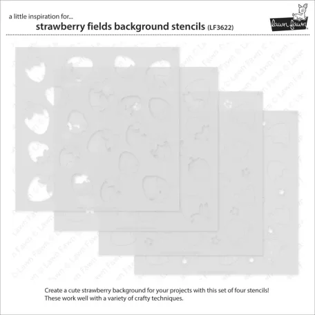Lawn Fawn Strawberry Fields Background Stencil LF3622 Lawn Clippings Coloring Stencils (1 csomag)