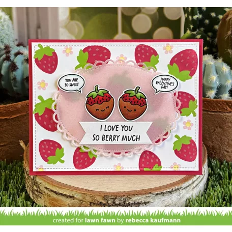 Lawn Fawn Strawberry Fields Background Stencil LF3622 Lawn Clippings Coloring Stencils (1 csomag)