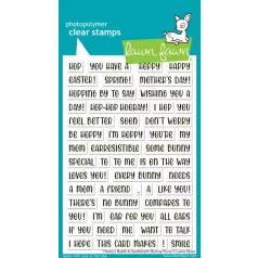   Lawn Fawn Henry's Build-A-Sentiment: Bunny Puns Szilikonbélyegző LF3678 Clear Stamps (1 csomag)