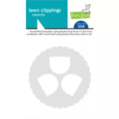   Lawn Fawn Reveal Wheel Templates: Spring Basket Drop-Down Templates Stencil LF3667 Lawn Clippings Coloring Stencils (1 csomag)