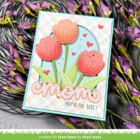 Lawn Fawn Scripty Mom Outline Add-On Vágósablon LF3691 Lawn Cuts (1 csomag)
