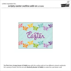   Lawn Fawn Scripty Easter Outline Add-On Vágósablon LF3690 Lawn Cuts (1 csomag)
