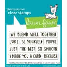 Lawn Fawn Treat Cart Sentiment Add-On: Smoothies 'N Juice Szilikonbélyegző LF3677 Clear Stamps (1 csomag)