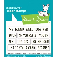  Lawn Fawn Treat Cart Sentiment Add-On: Smoothies 'N Juice Szilikonbélyegző LF3677 Clear Stamps (1 csomag)