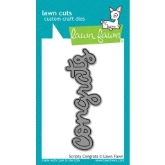   Lawn Fawn Scripty Congrats Vágósablon LF0911 Lawn Cuts (1 csomag)